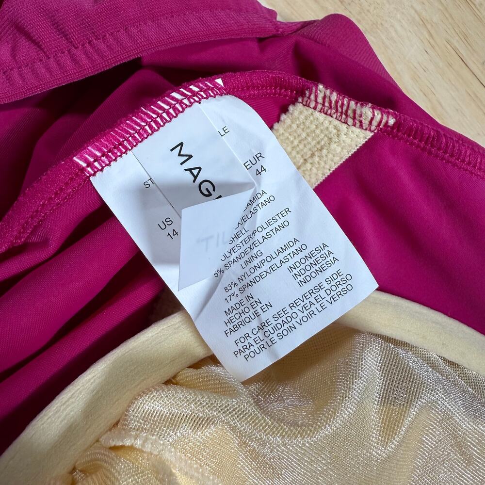 Magicsuit NWT Susan One Piece Ruby Red Pink Size 14 Underwire Bra Full Coverage - Picture 6 of 13